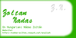 zoltan nadas business card