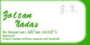 zoltan nadas business card